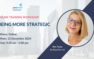 Being more strategic [FULLY BOOKED]