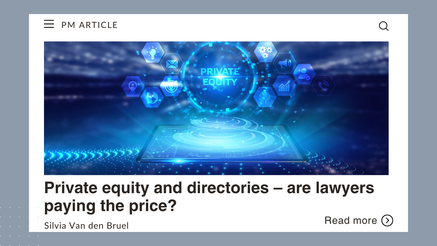 Private equity and directories – are lawyers paying the price?