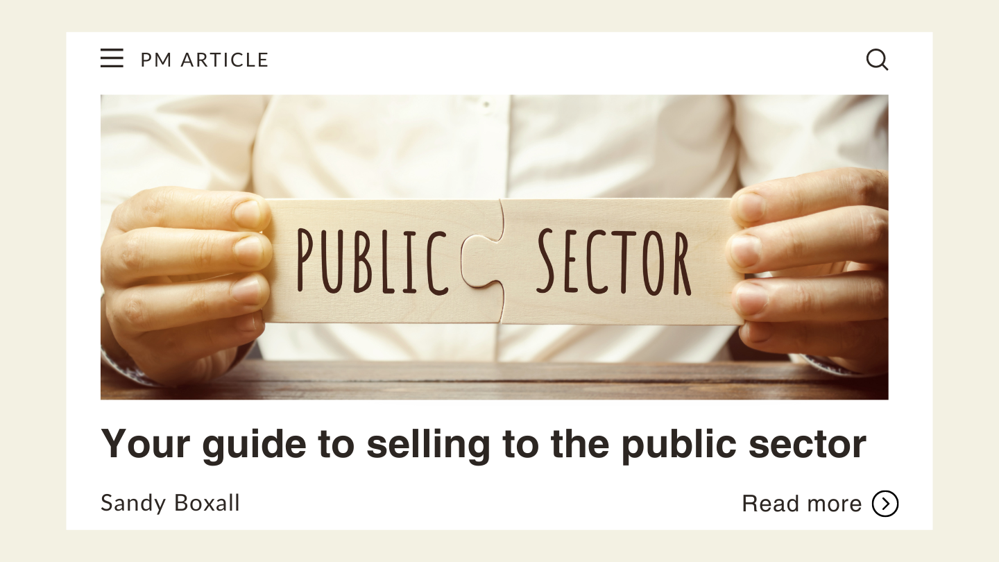Your guide to selling to the public sector