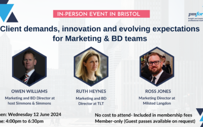Client demands, innovation and evolving expectations for Marketing & BD teams