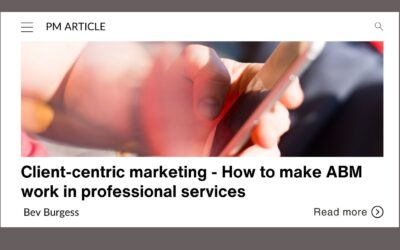 Client-centric marketing – How to make ABM work in professional services