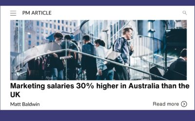 Marketing salaries 30% higher in Australia than the UK