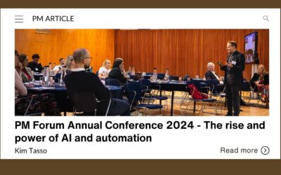 PM Forum Annual Conference 2024 – The rise and power of AI and automation