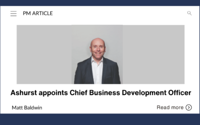 Ashurst appoints Chief Business Development Officer