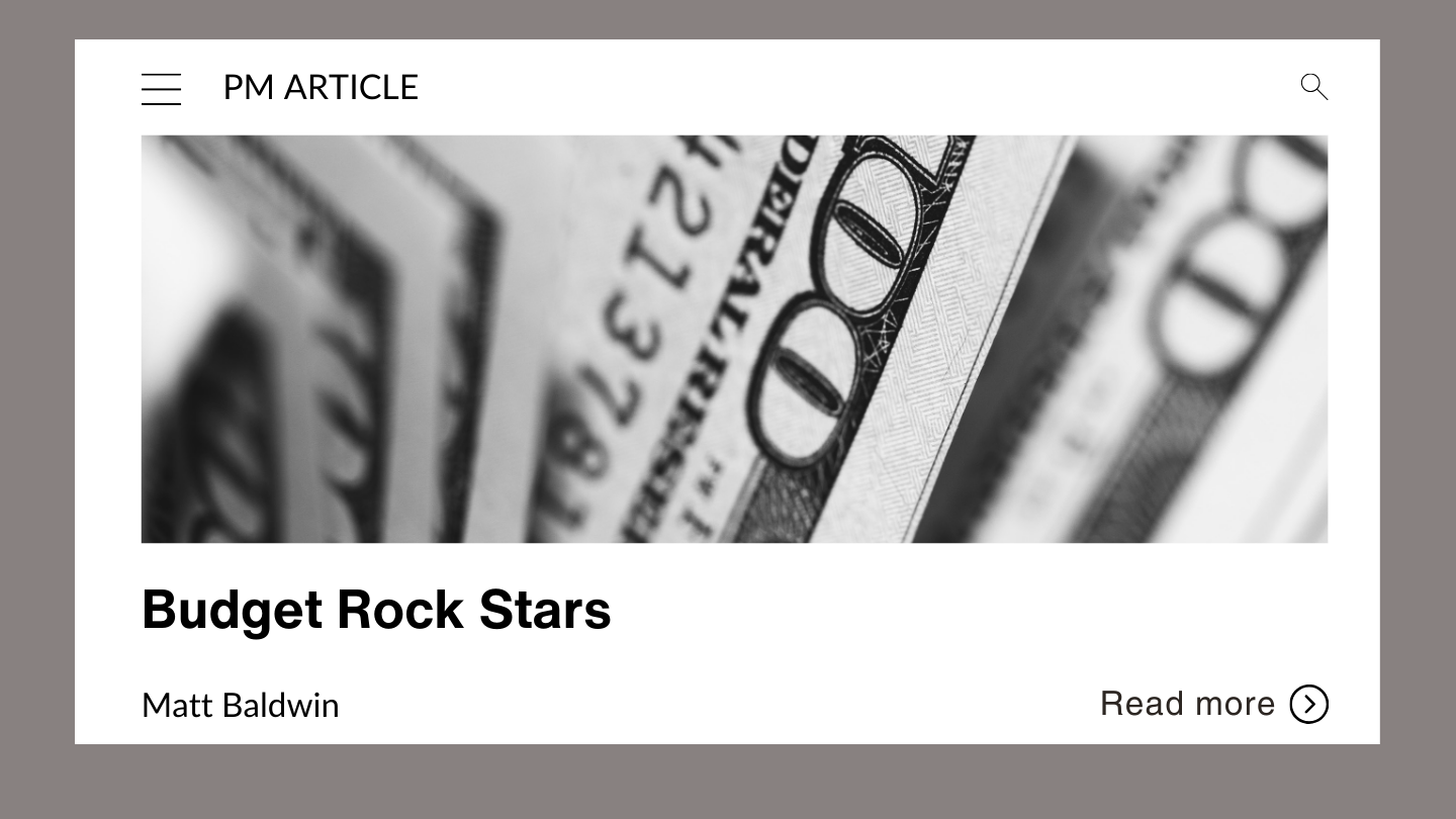 Budget Rock Stars - PM Forum