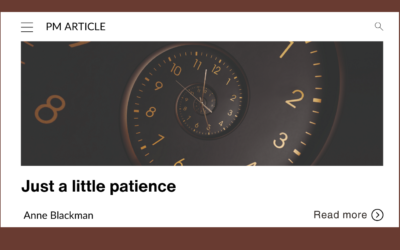 Just a little patience