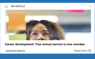 Career development: Your annual service is now overdue