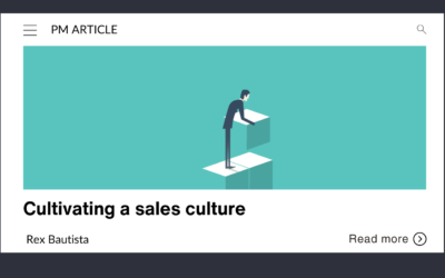 Cultivating a sales culture