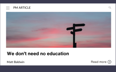 We don’t need no education