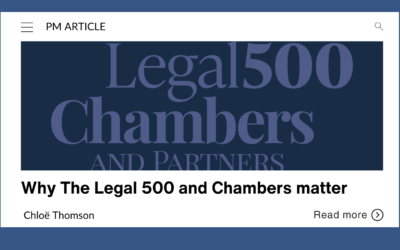 Why The Legal 500 and Chambers matter