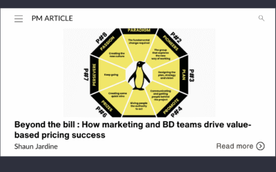Beyond the bill : How marketing and BD teams drive value-based pricing success