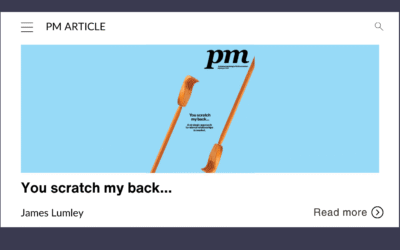 You scratch my back…