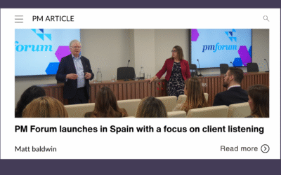 PM Forum launches in Spain with a focus on client listening