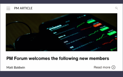 PM Forum welcomes the following new members
