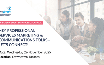 Hey Professional Services marketing and communications folks—let’s connect!