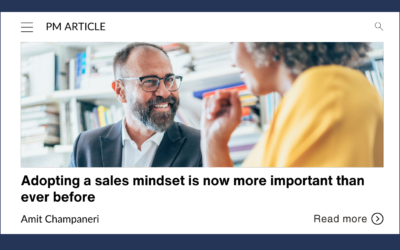 Adopting a sales mindset is now more important than ever before