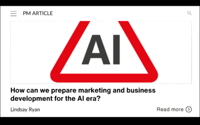 How can we prepare marketing and business development for the AI era?