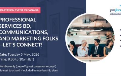 Professional services BD, communications, and marketing folks—let’s connect!