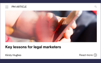 Key lessons for legal marketers