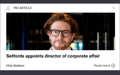 Setfords appoints director of corporate affair