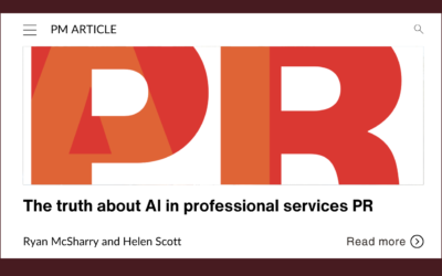 The truth about AI in professional services PR