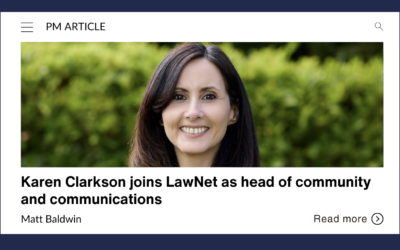 Karen Clarkson joins LawNet as head of community and communications