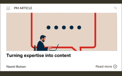 Turning expertise into content