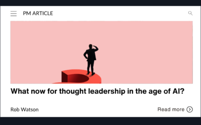 What now for thought leadership in the age of AI?