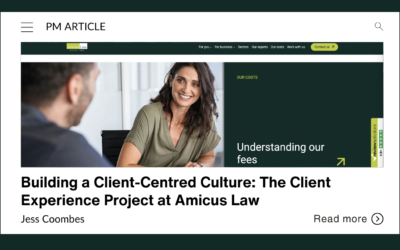 Building a Client-Centred Culture: The Client Experience Project at Amicus Law