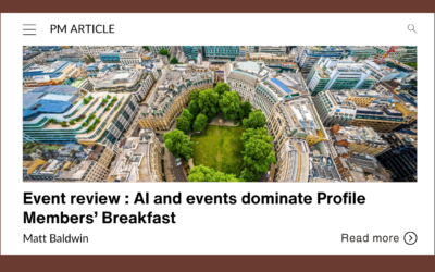 Event review : AI and events dominate Profile Members’ Breakfast