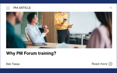 Why PM Forum training?